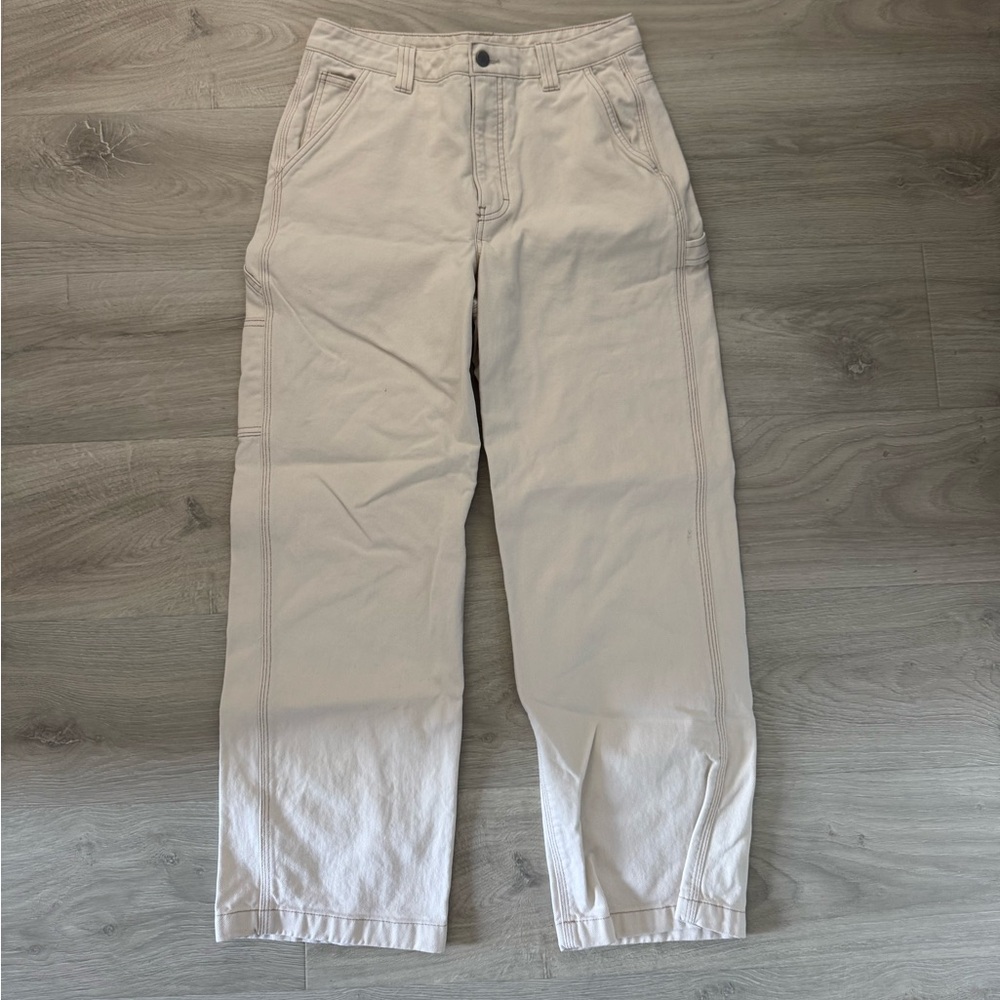 Beige Aritzia Cargo Pants
